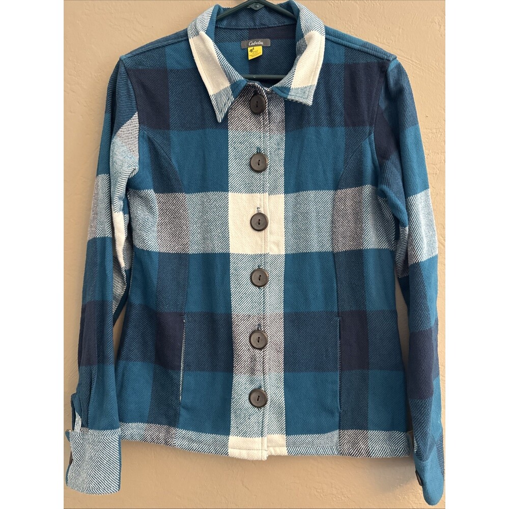 CABELAS Jacket Womens Size Small Fleece Coat Outerwear Peacoat Outdoor‎ Pocket